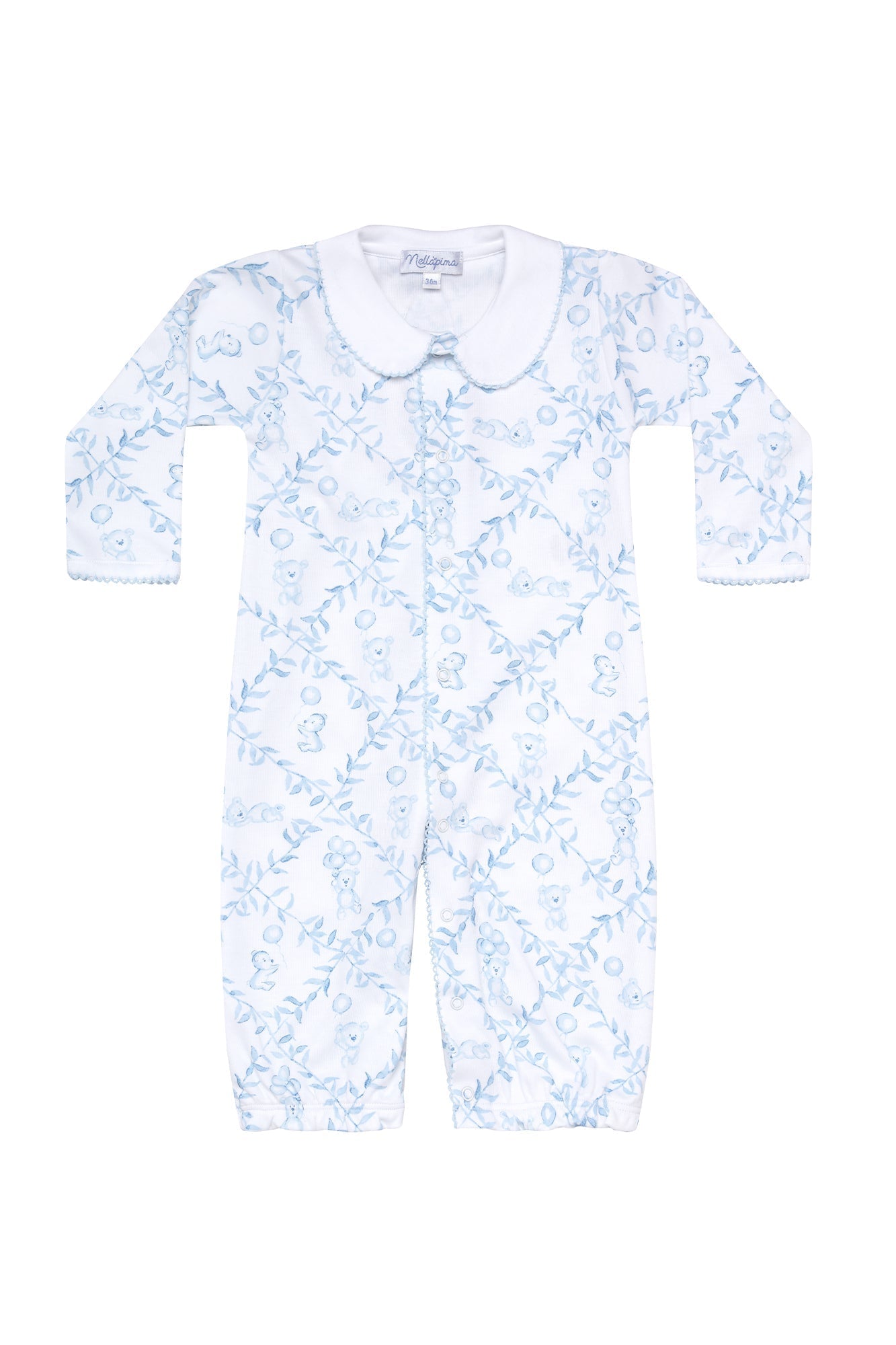 Baby Boy Blue Bears Trellace Baby Converter Gown - Blissfully Lavender BoutiqueNella Pima