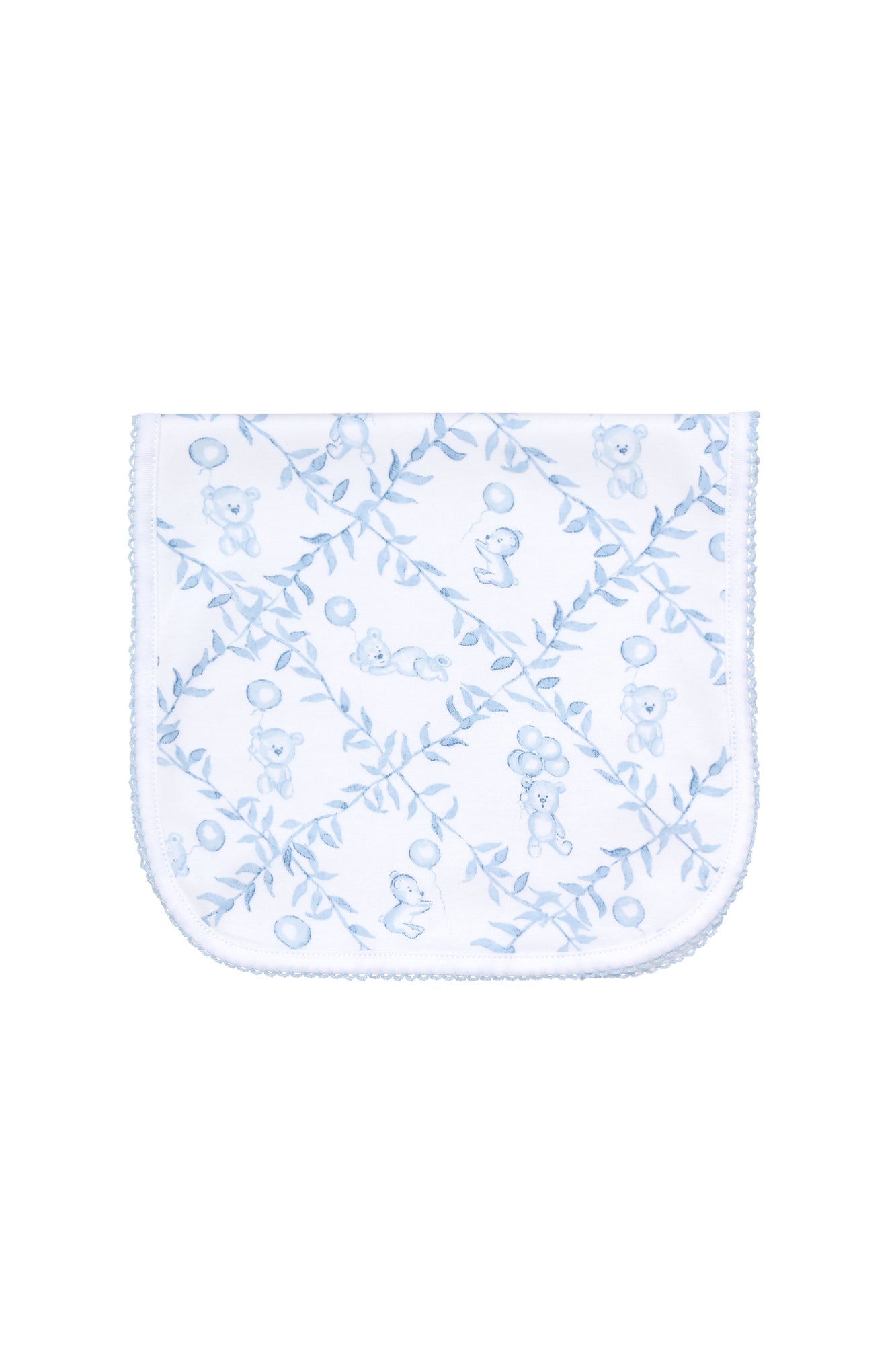 Baby Boy Blue Bears Trellace Burp Cloth - Blissfully Lavender BoutiqueNella Pima