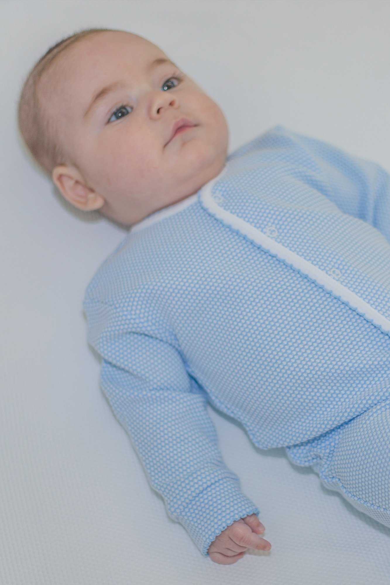 Baby Boy Blue Pima Cotton Footie - Blissfully Lavender BoutiqueNella Pima