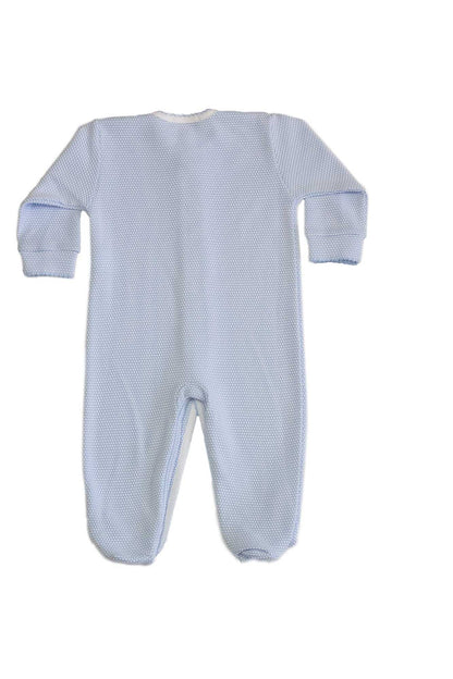 Baby Boy Blue Pima Cotton Footie - Blissfully Lavender BoutiqueNella Pima