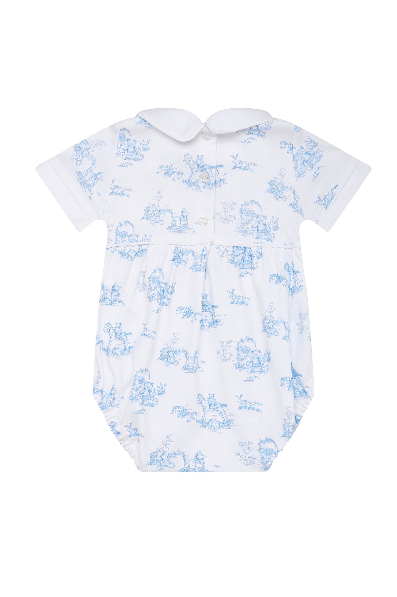 Baby Boy Blue Toile Pima Cotton Bubble - Blissfully Lavender BoutiqueNella Pima