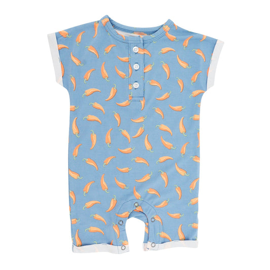 Baby Boy Chili Peper Button Romper - Blissfully Lavender BoutiqueSweet Bamboo
