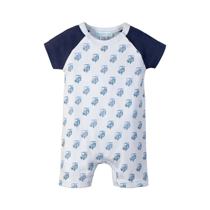 Baby Boy Golf Carts Sailor - Sleeve Pima Cotton Short Romper - Blissfully Lavender BoutiqueFeather Baby