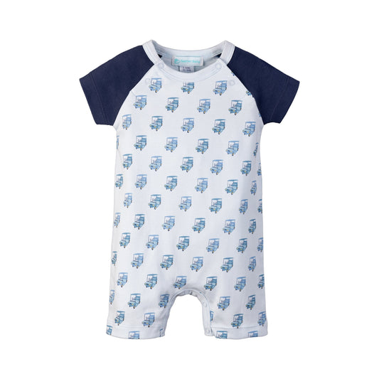 Baby Boy Golf Carts Sailor - Sleeve Pima Cotton Short Romper - Blissfully Lavender BoutiqueFeather Baby