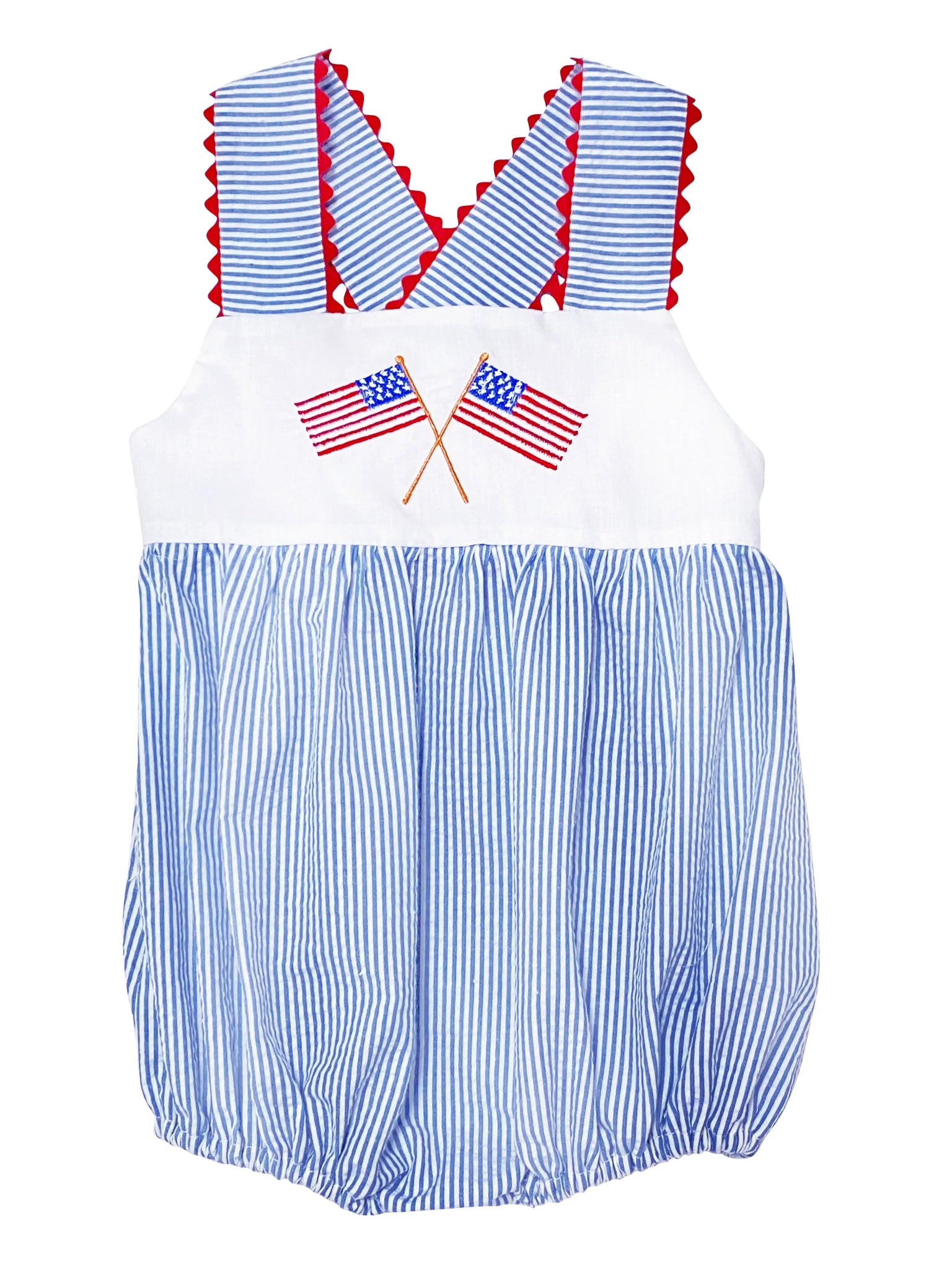 Baby Girl American Flag Romper - Blissfully Lavender BoutiqueMarco and Lizzy