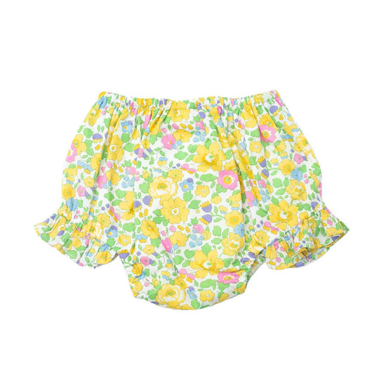 Baby Girl Bloomer | Liberty 'Betsy' Yellow - Blissfully Lavender BoutiqueLouelle.