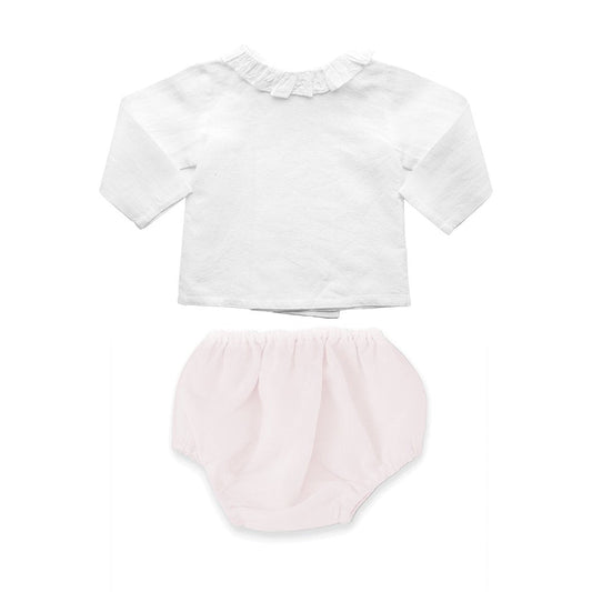 Baby Girl Blossom Pink Bloomer and Blouse Set - Blissfully Lavender BoutiqueLouelle.