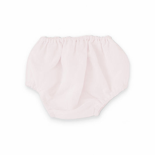 Baby Girl Blossom Pink Linen Bloomer - Blissfully Lavender BoutiqueLouelle.