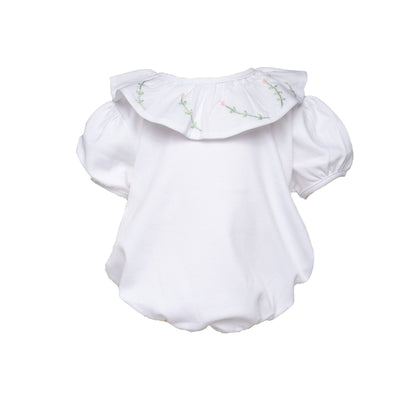 Baby Girl Embroidered Pima Cotton Collar Onesie - Blissfully Lavender BoutiqueCuclie