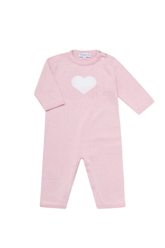 Baby Girl Heart Knit Bodysuit - Blissfully Lavender BoutiqueNella Pima