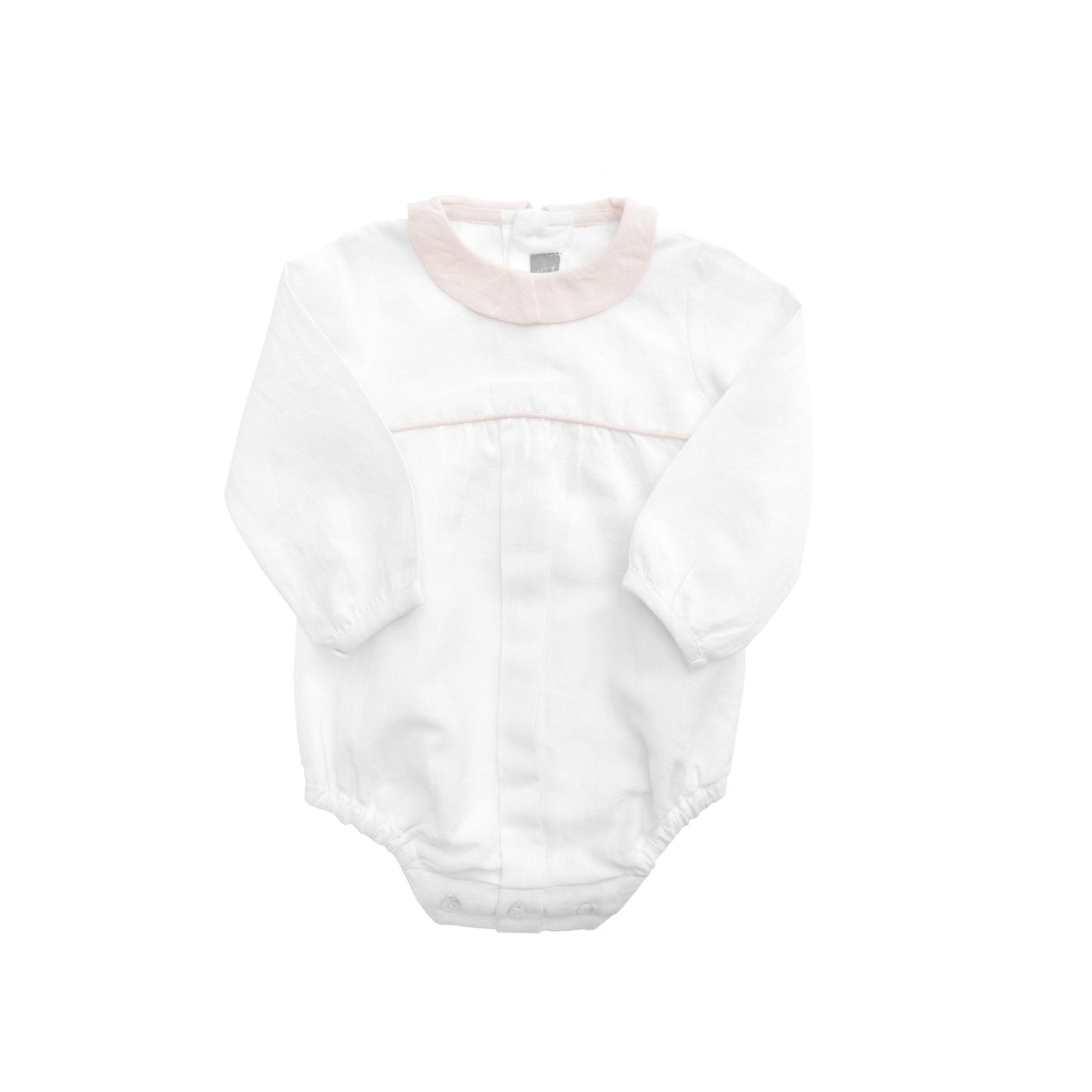 Baby Girl Linen Onesie | Blossom pink - Blissfully Lavender BoutiqueLouelle.