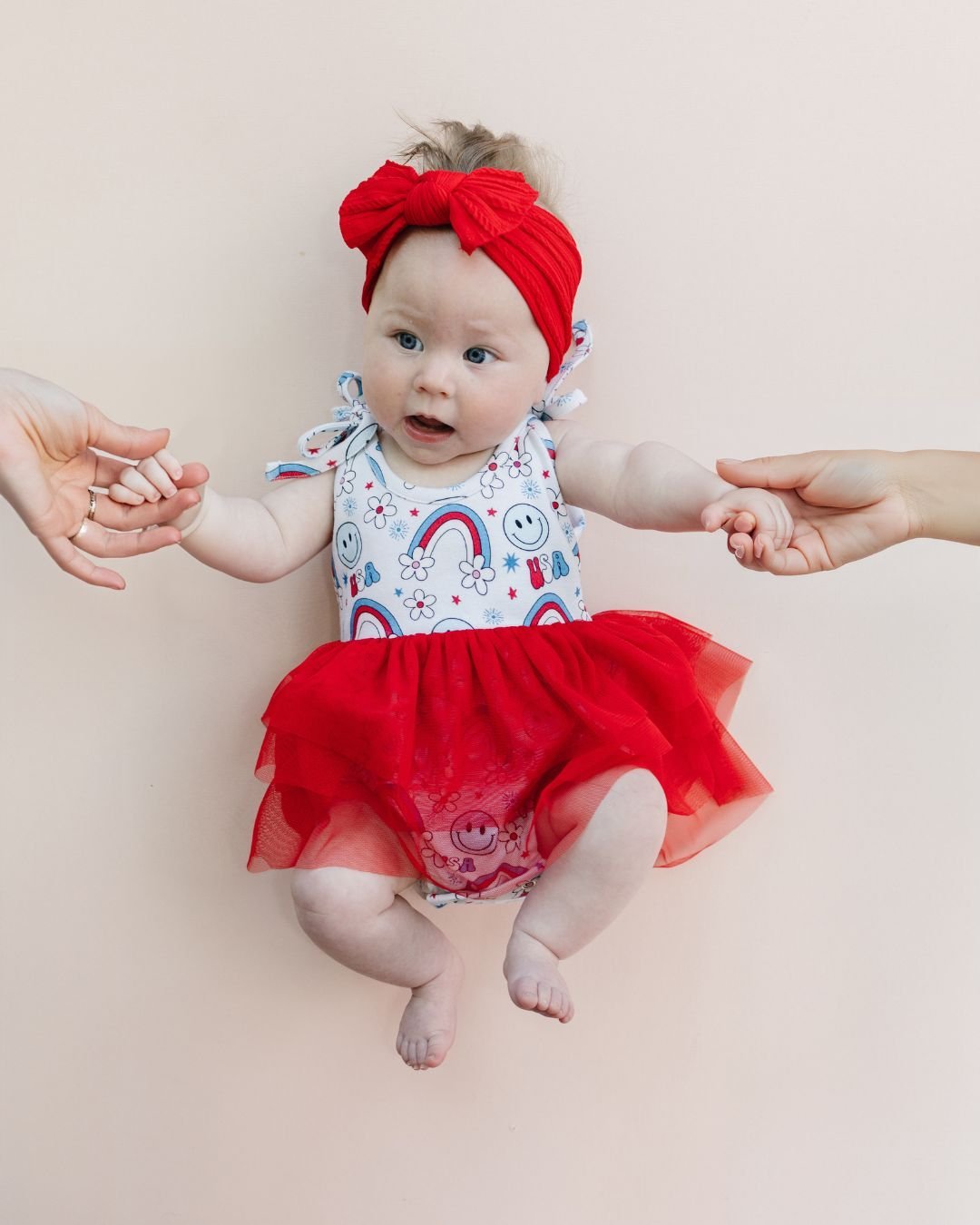 Baby Girl Little Miss USA Tutu Romper - Blissfully Lavender BoutiqueLUCKY PANDA KIDS