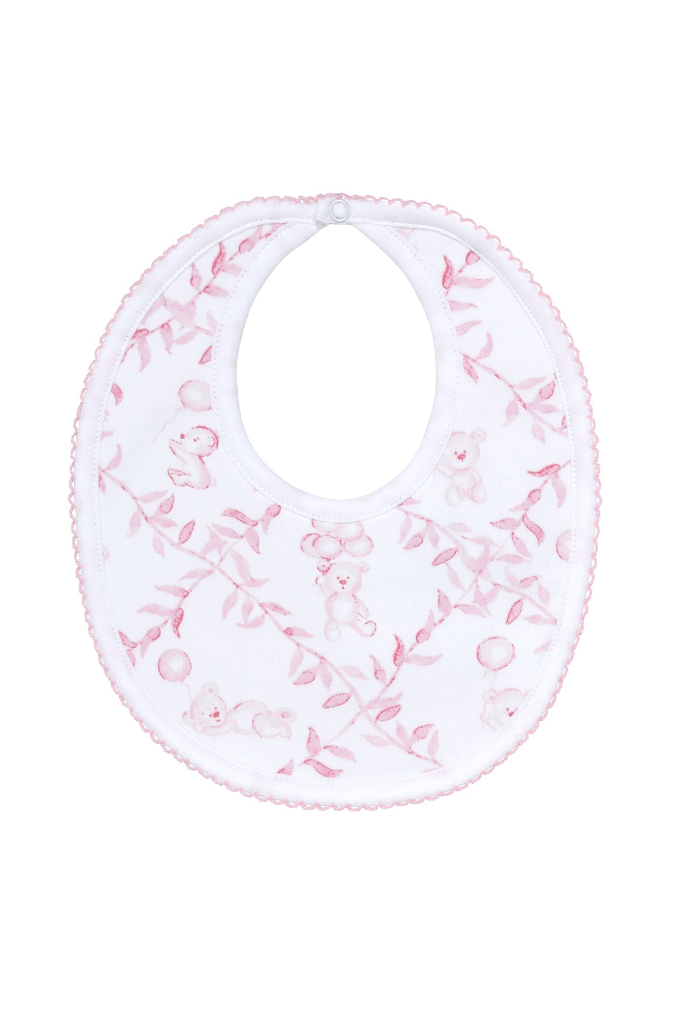 Baby Girl Pink Bears Trellace Bib - Blissfully Lavender BoutiqueNella Pima