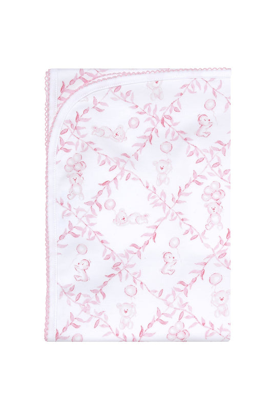 Baby Girl Pink Bears Trellace Blanket - Blissfully Lavender BoutiqueNella Pima