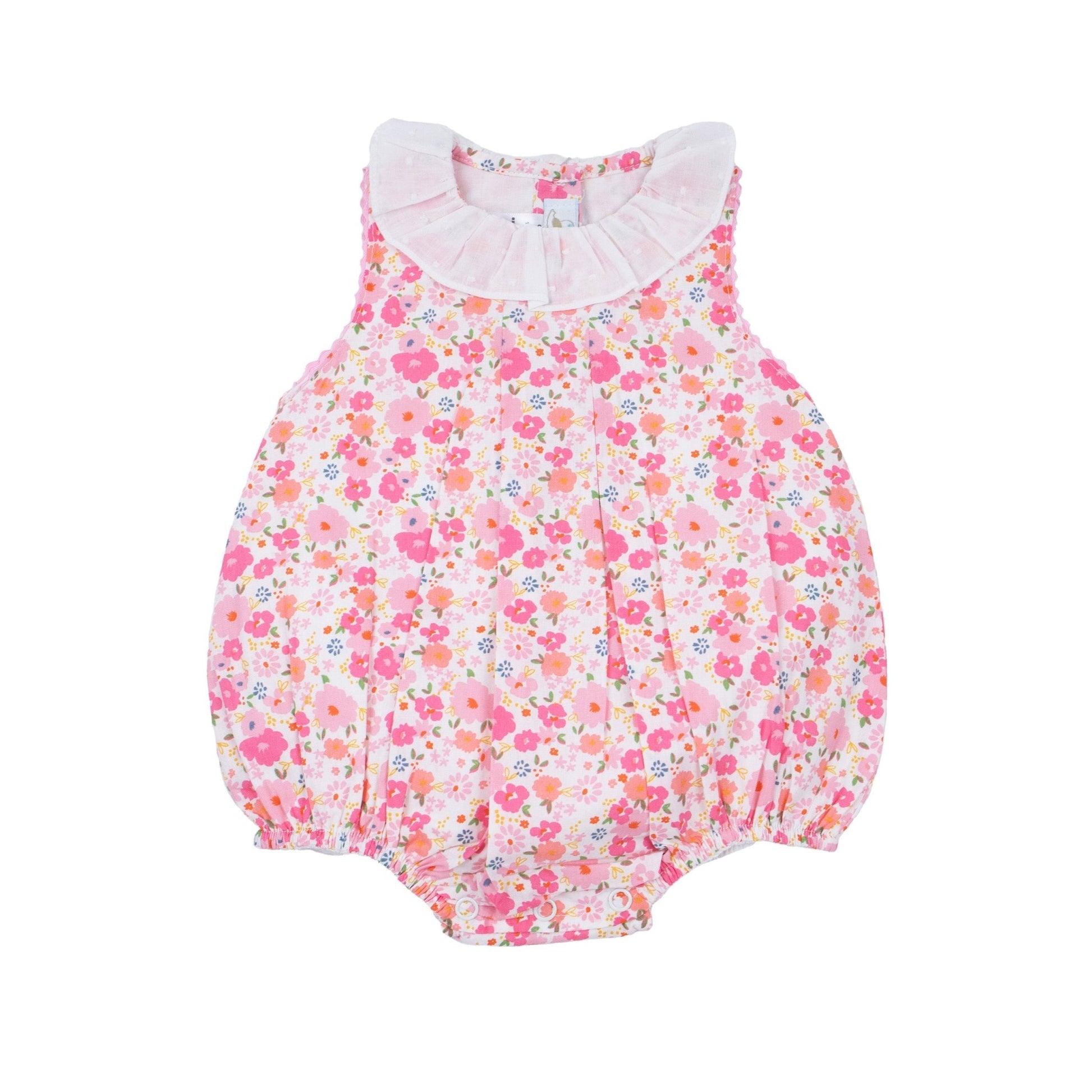 Baby Girl Pink Nena Flutter Bubble Romper - Blissfully Lavender BoutiqueCuclie