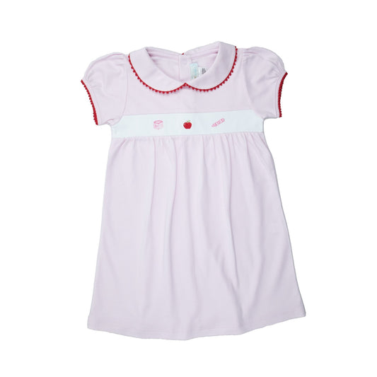 Baby Girl Pink School Days Pima Dress - Blissfully Lavender BoutiqueCuclie