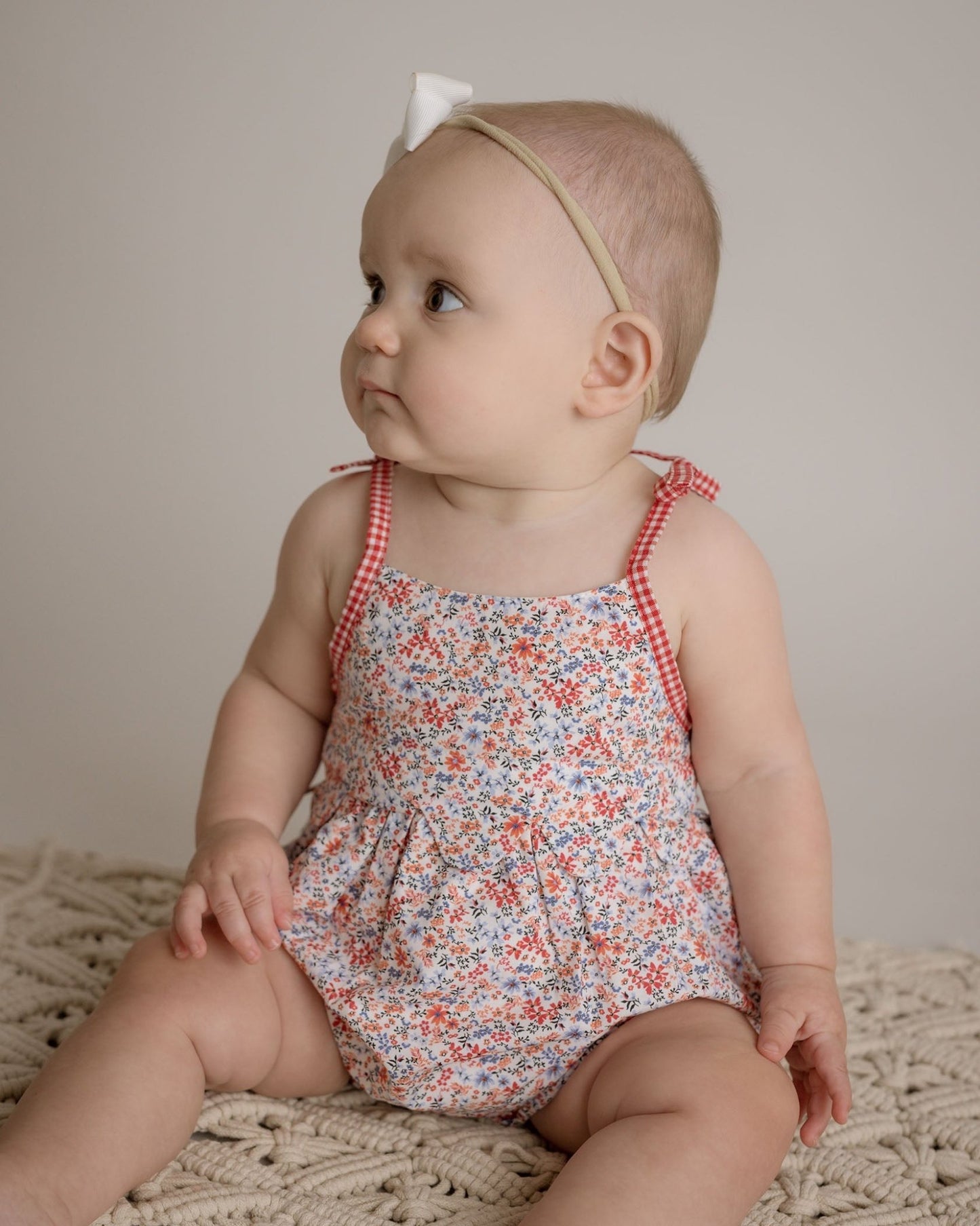 Baby Girl Sofia Bubble Romper - Blissfully Lavender BoutiqueCuclie