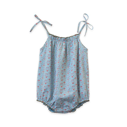 Baby Girl Summer Posy Strap Romper - Blissfully Lavender BoutiqueBeet World