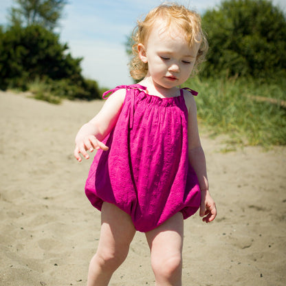 Baby Girl Vivacious Pink Strap Romper - Blissfully Lavender BoutiqueBeet World