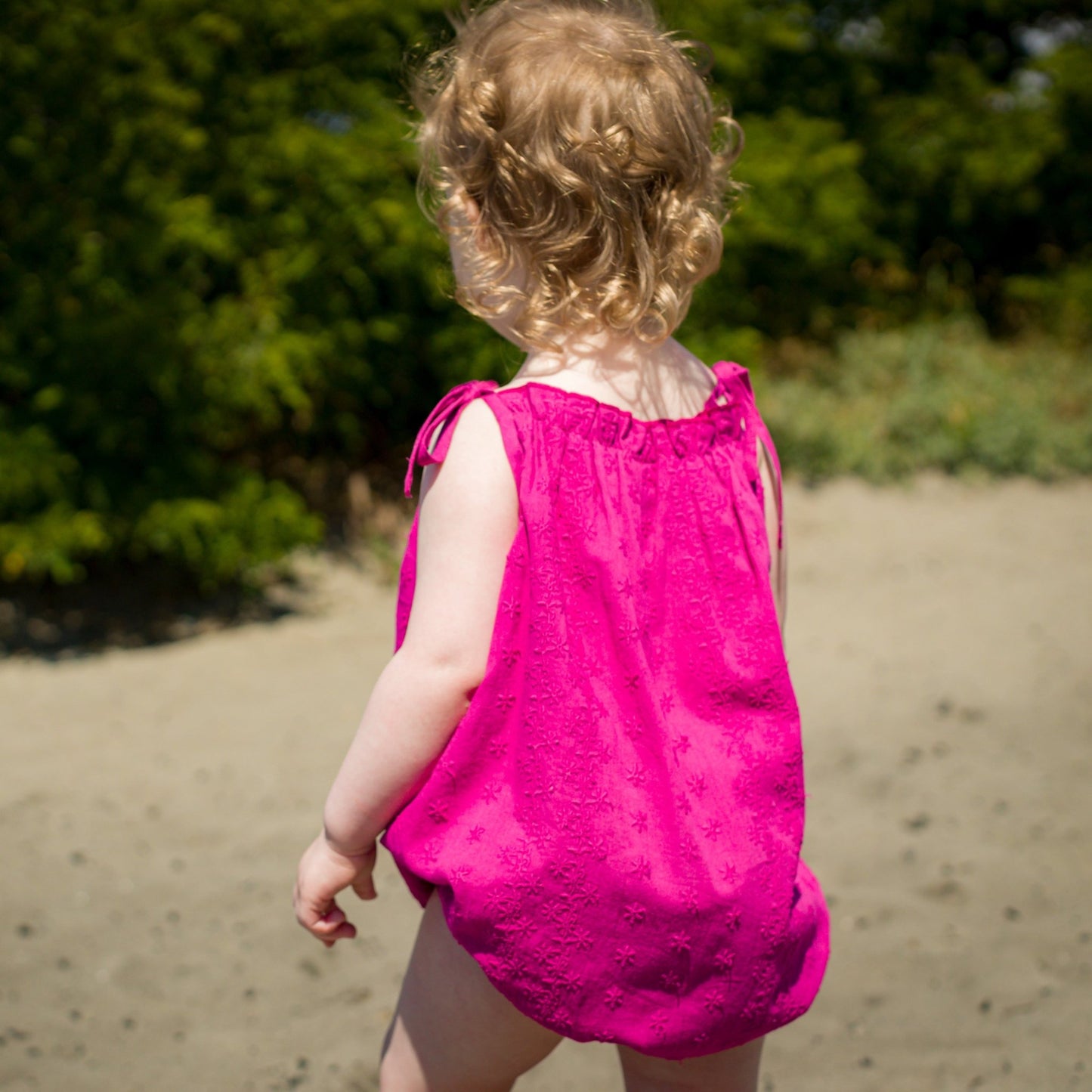 Baby Girl Vivacious Pink Strap Romper - Blissfully Lavender BoutiqueBeet World