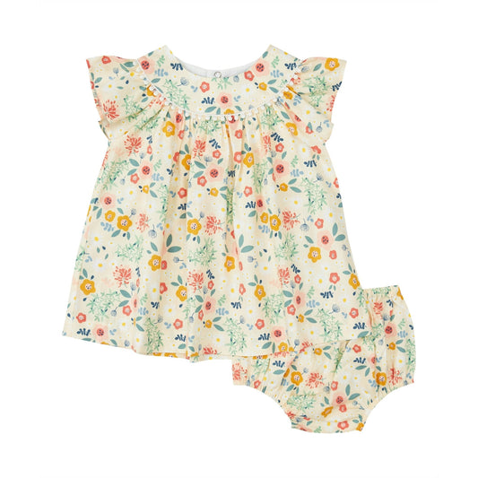 Baby Girls Buttercup Yellow Floral Dress Set - Blissfully Lavender BoutiquePetit Confection