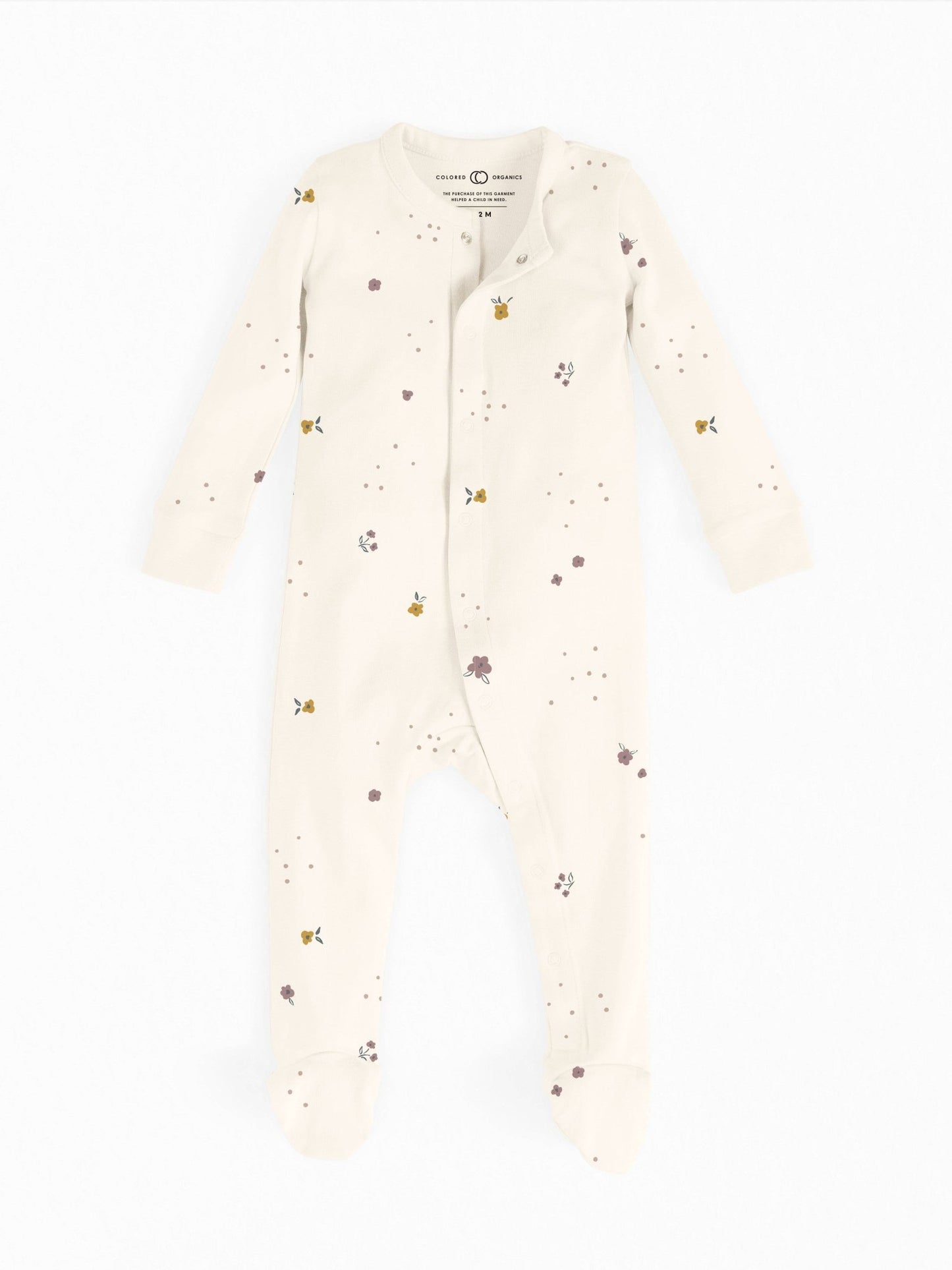 Baby Girls Mia Floral Skylar Footed Sleeper - Blissfully Lavender BoutiqueColored Organics