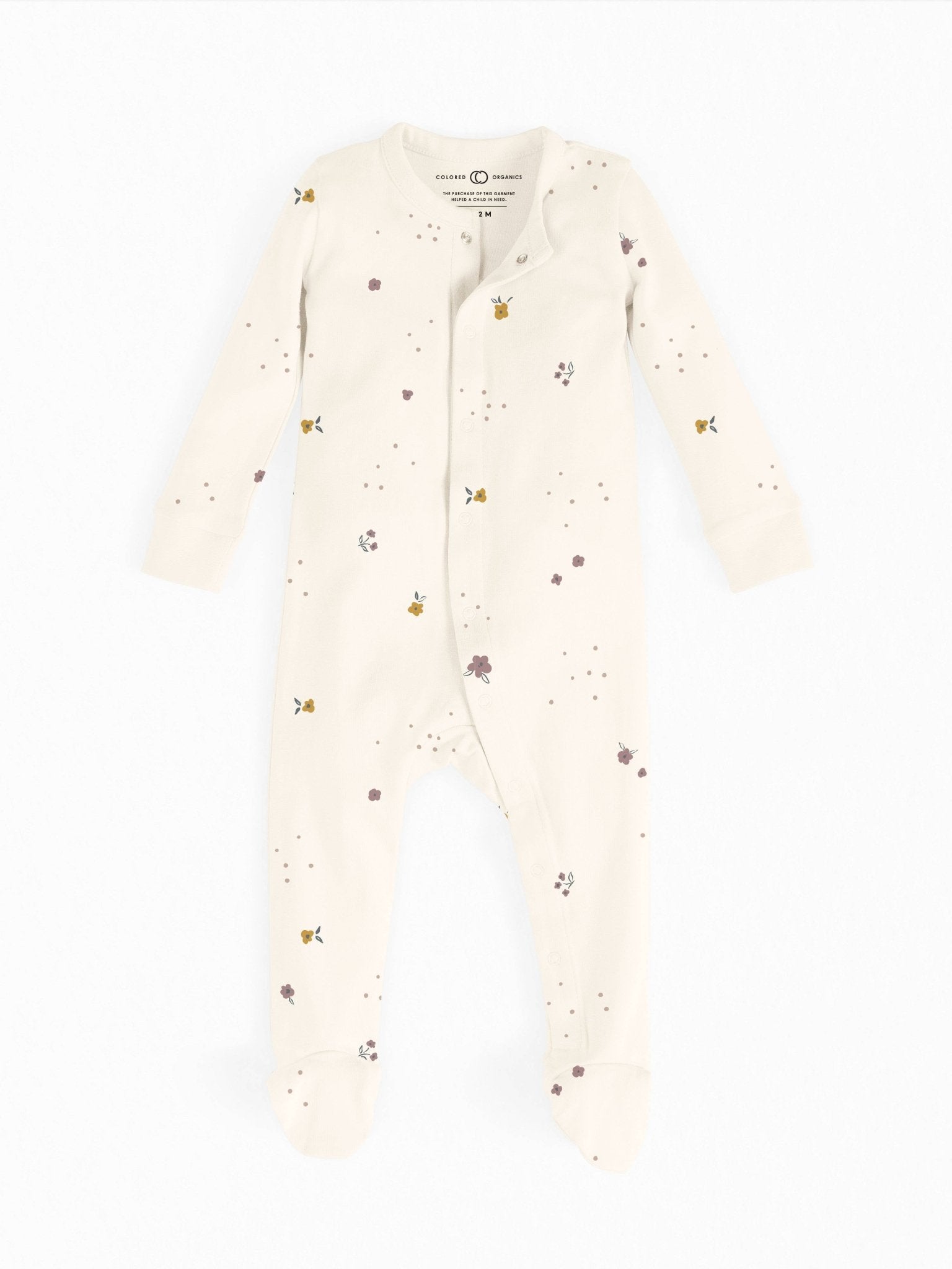 Baby Girls Mia Floral Skylar Footed Sleeper - Blissfully Lavender BoutiqueColored Organics