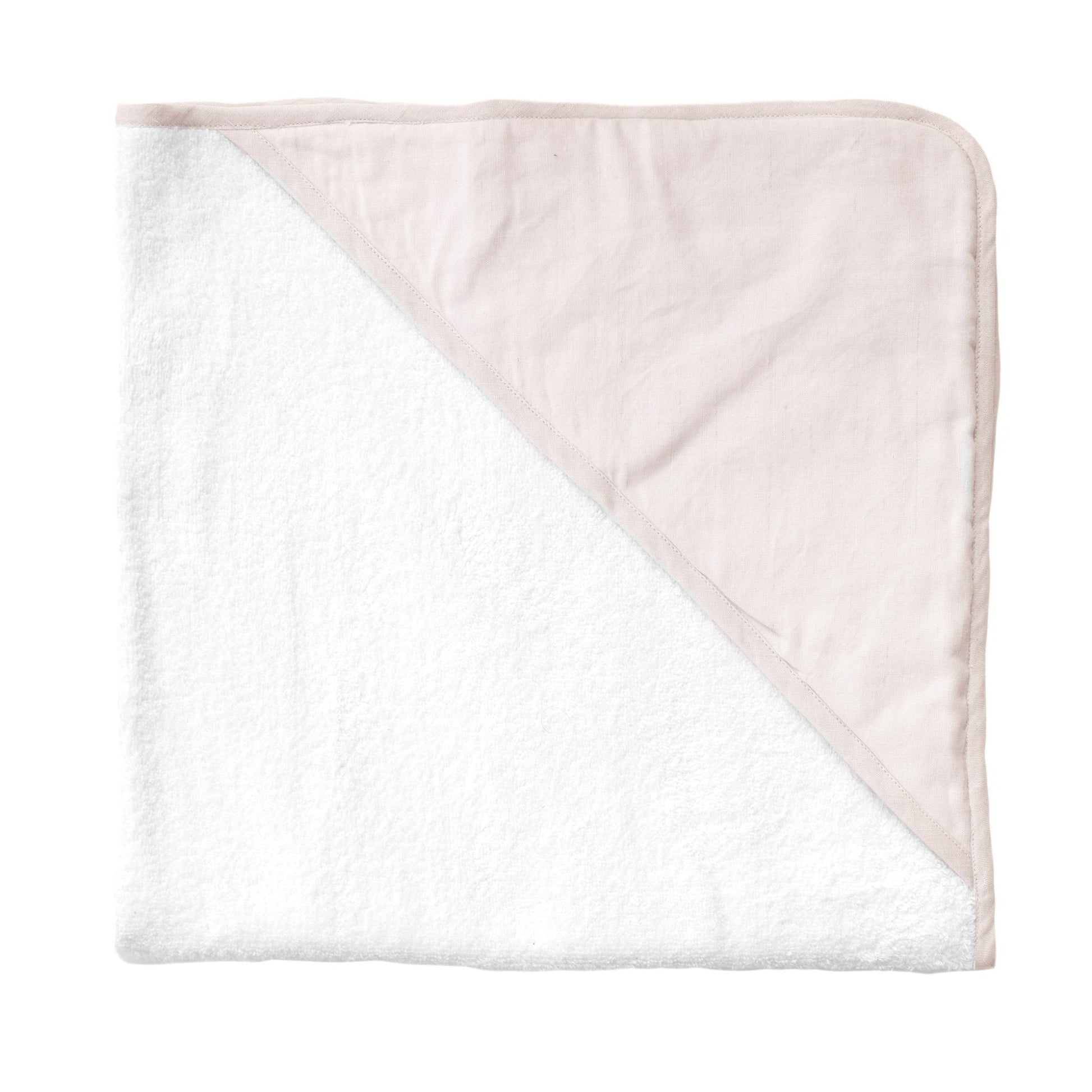 Baby Hooded Towel and Wash Glove | Blossom Pink Linen - Blissfully Lavender BoutiqueLouelle.