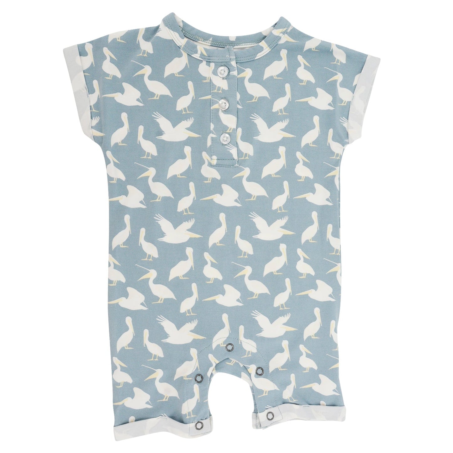 Baby Pelican Button Romper - Blissfully Lavender BoutiqueSweet Bamboo