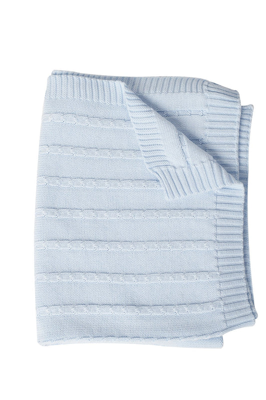 Baby Pima Cotton Cable Knit Blanket - Blissfully Lavender BoutiqueNella Pima