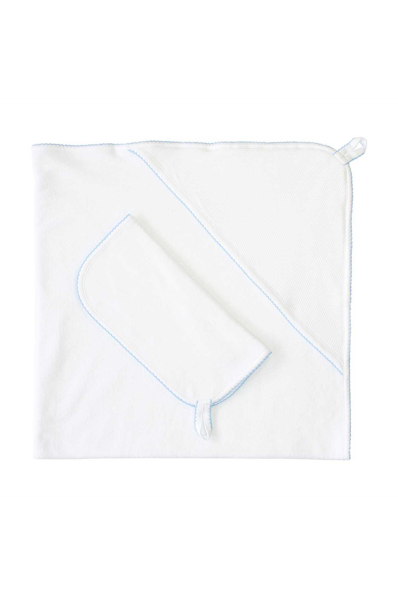 Baby White Bubble Hooded Towel - Blissfully Lavender BoutiqueNella Pima