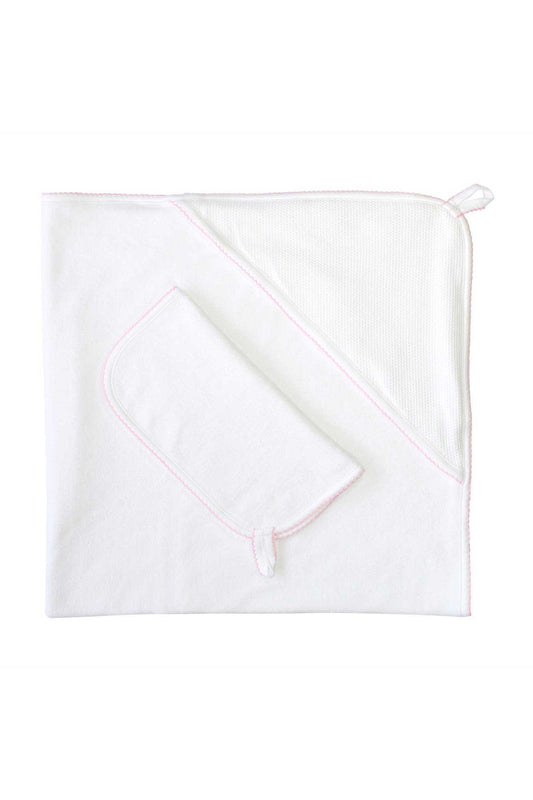 Baby White Bubble Hooded Towel - Blissfully Lavender BoutiqueNella Pima