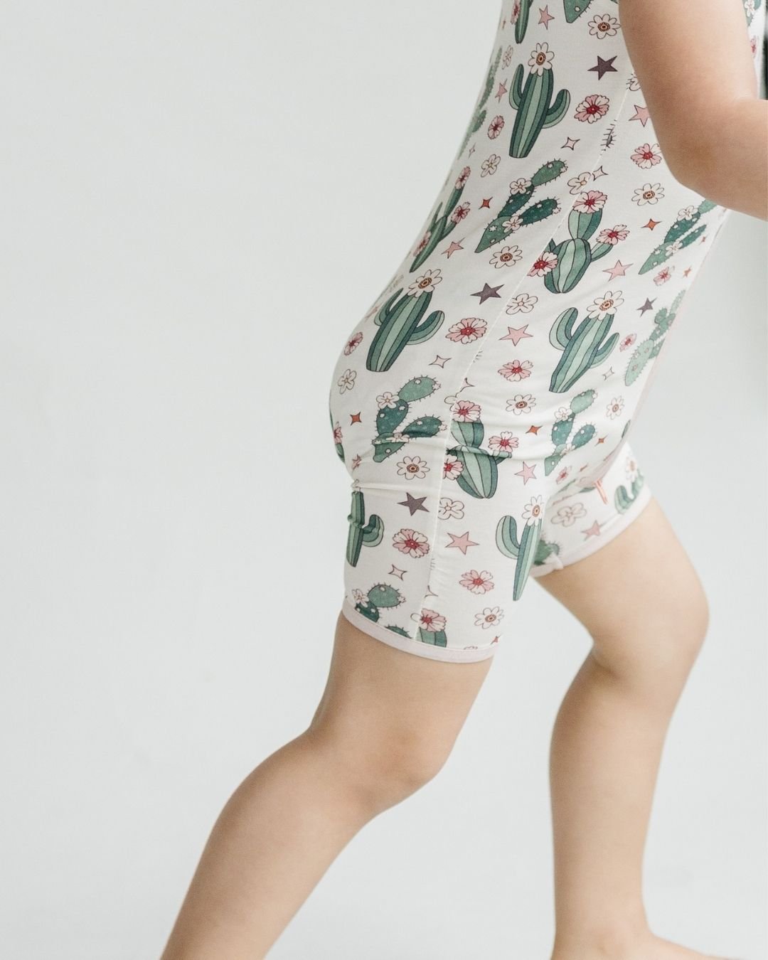 Bamboo Two Piece Shorts Set | Cactus Flowers - Blissfully Lavender BoutiqueLUCKY PANDA KIDS