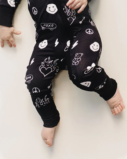 Baby Boy Be Mini Bamboo Bap Zip Pajama Romper