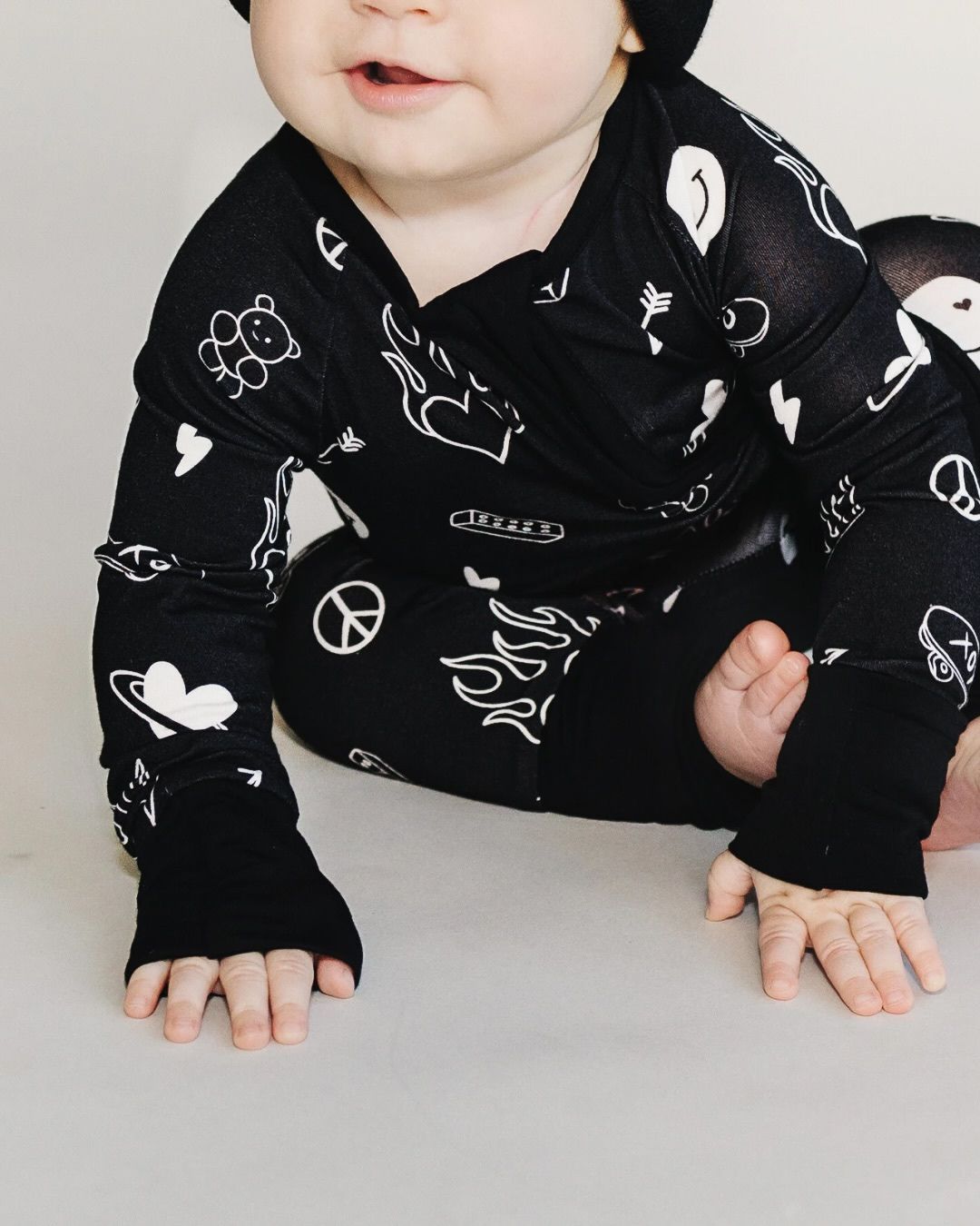 Baby Boy Be Mini Bamboo Bap Zip Pajama Romper