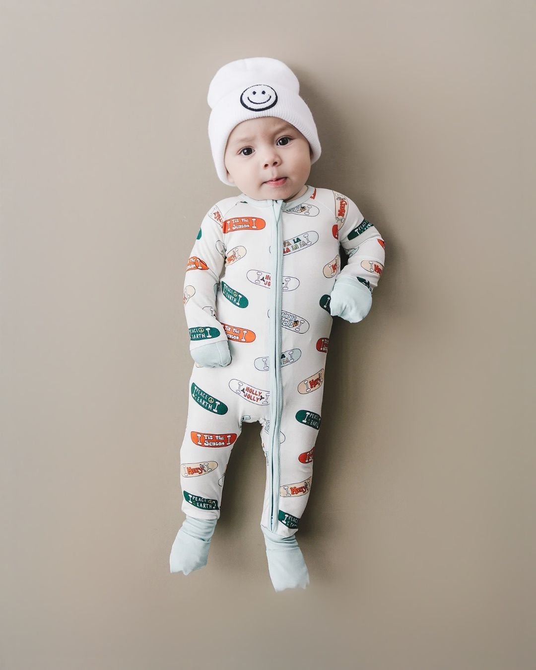 Baby Jolly Skateboard Bamboo Zip Pajama Romper