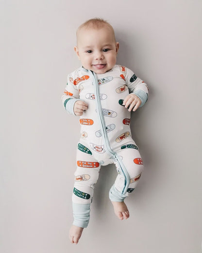 Baby Jolly Skateboard Bamboo Zip Pajama Romper