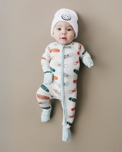 Baby Jolly Skateboard Bamboo Zip Pajama Romper