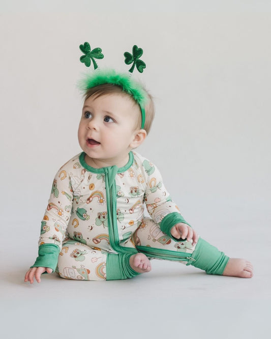 Baby Bamboo Zip Romper | St. Patrick's