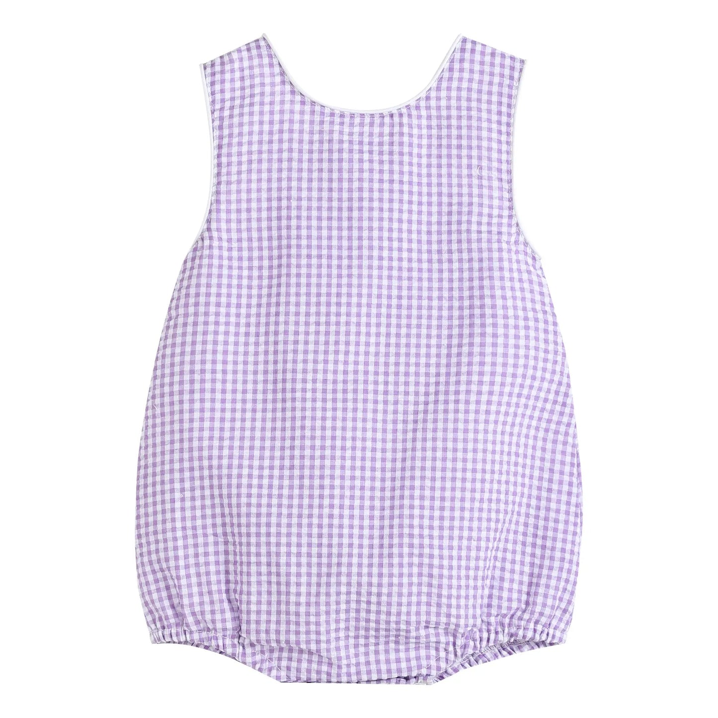 Basic Purple Gingham Bubble Romper - Blissfully Lavender BoutiqueLil Cactus