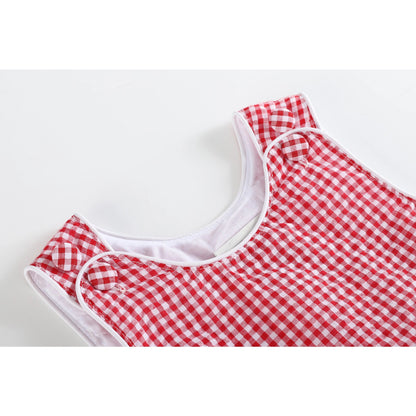 Basic Red Gingham Bubble Romper - Blissfully Lavender BoutiqueLil Cactus