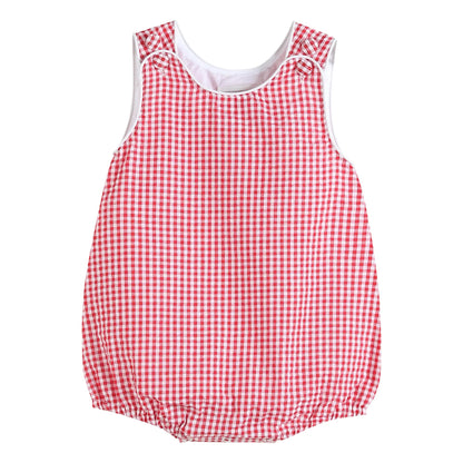 Basic Red Gingham Bubble Romper - Blissfully Lavender BoutiqueLil Cactus