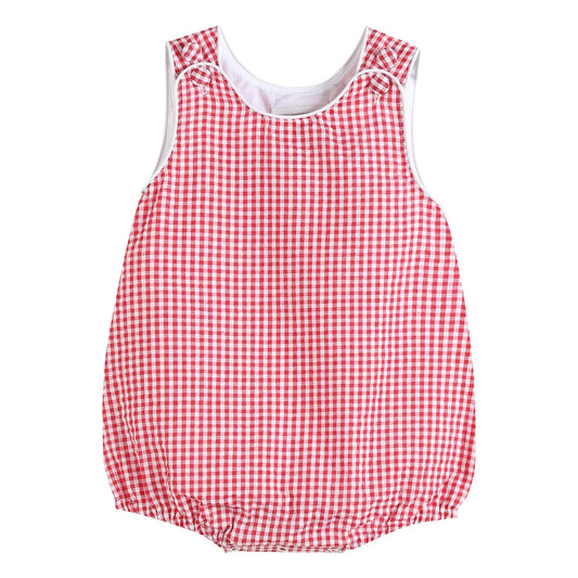 Basic Red Gingham Bubble Romper - Blissfully Lavender BoutiqueLil Cactus