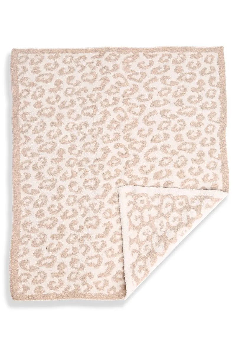 Beige Leopard Luxe Soft Throw Baby Blanket - Blissfully Lavender BoutiqueFashion City