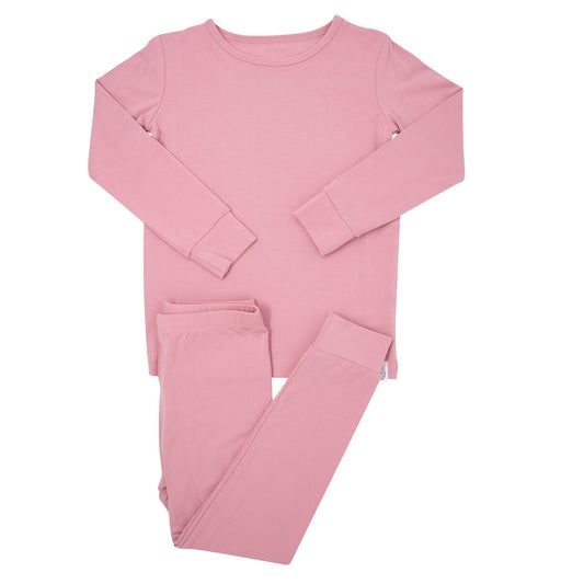 Girls Pink Mauve Pajama Set