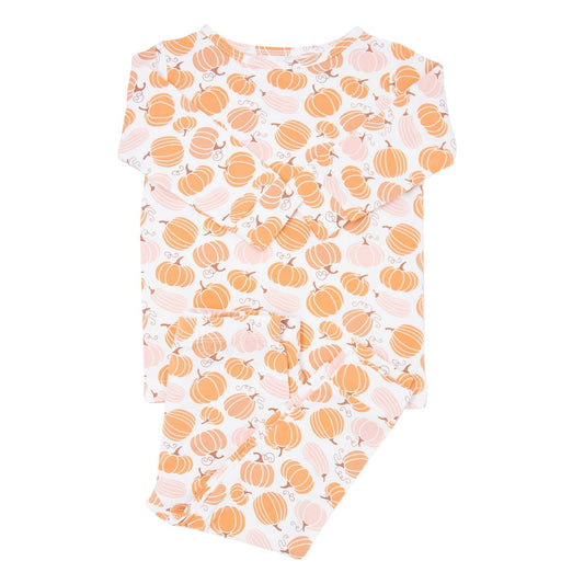 Girls Pumpkin Pajama Set