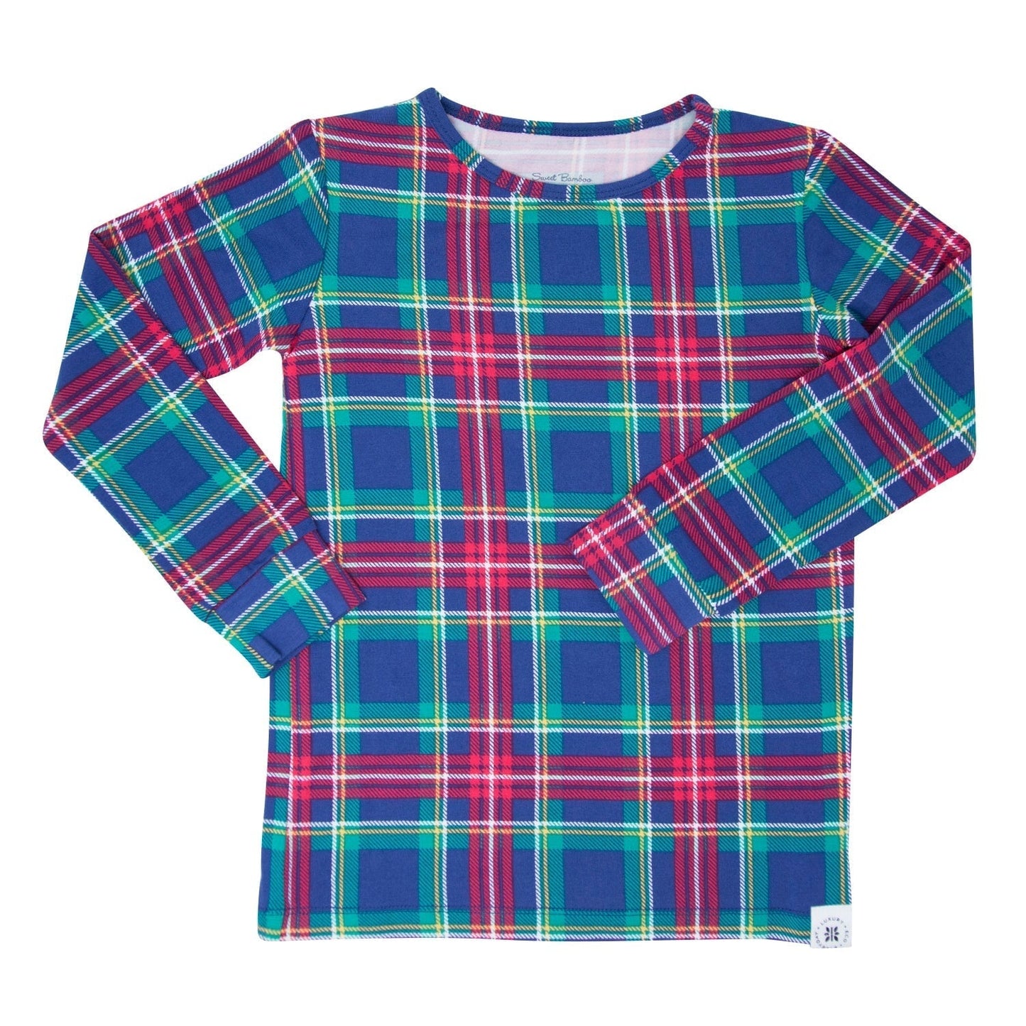 Navy Tartan Big Kid Bamboo Pajama Set