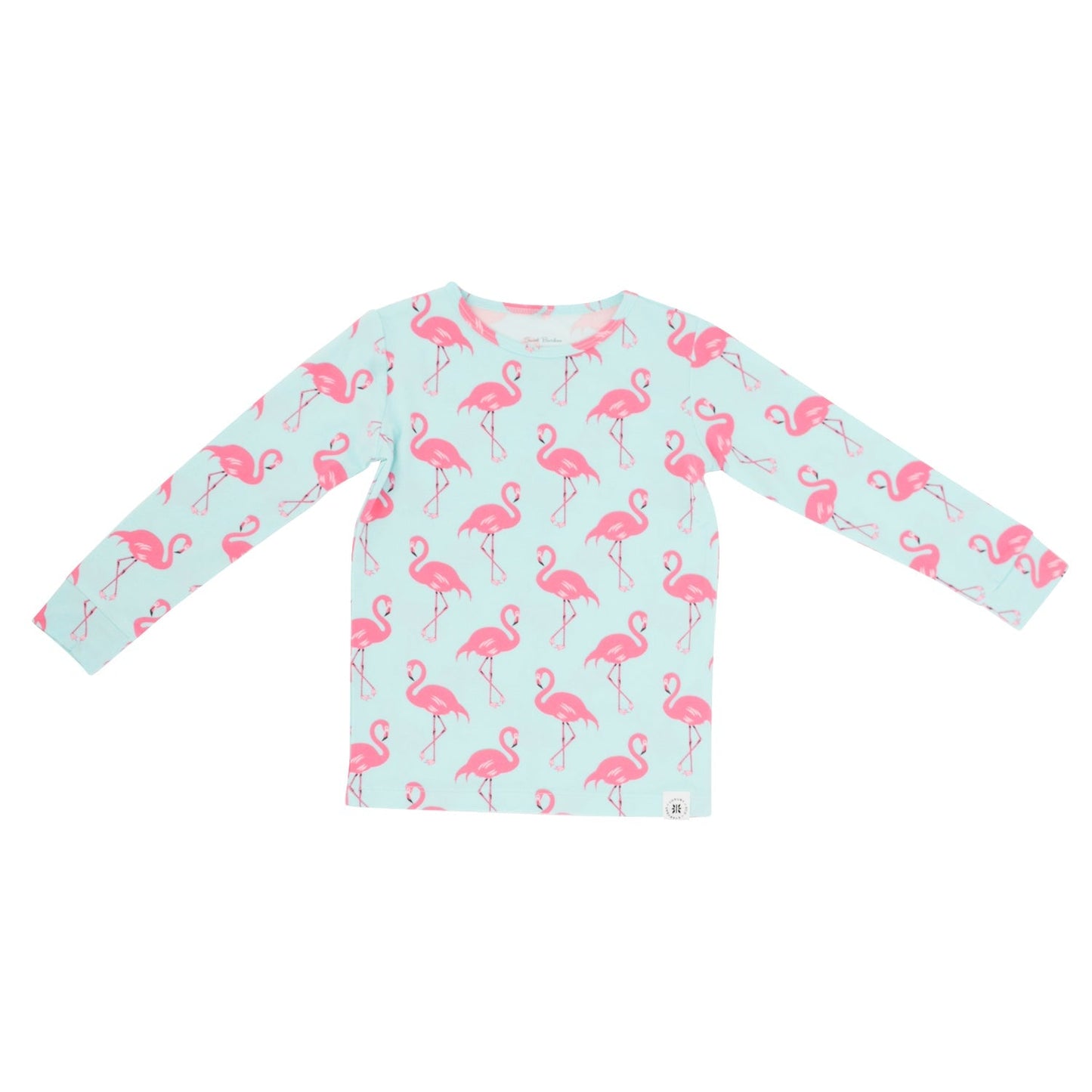 Girls Flamingo Aqua Pajama Set