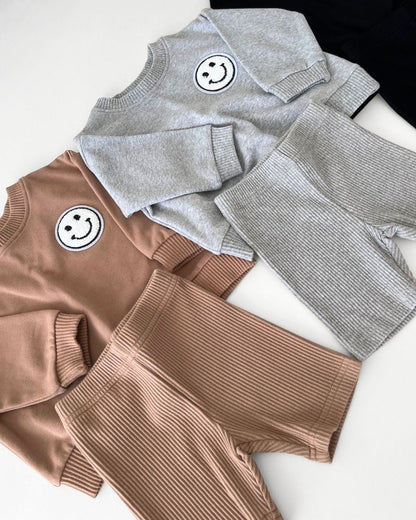 Mocha Biker Lounge Shorts Set