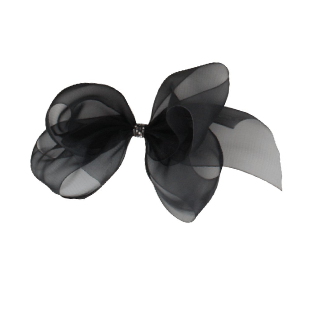 Black Princess Organdy Hair Bow - Blissfully Lavender BoutiqueBows Art